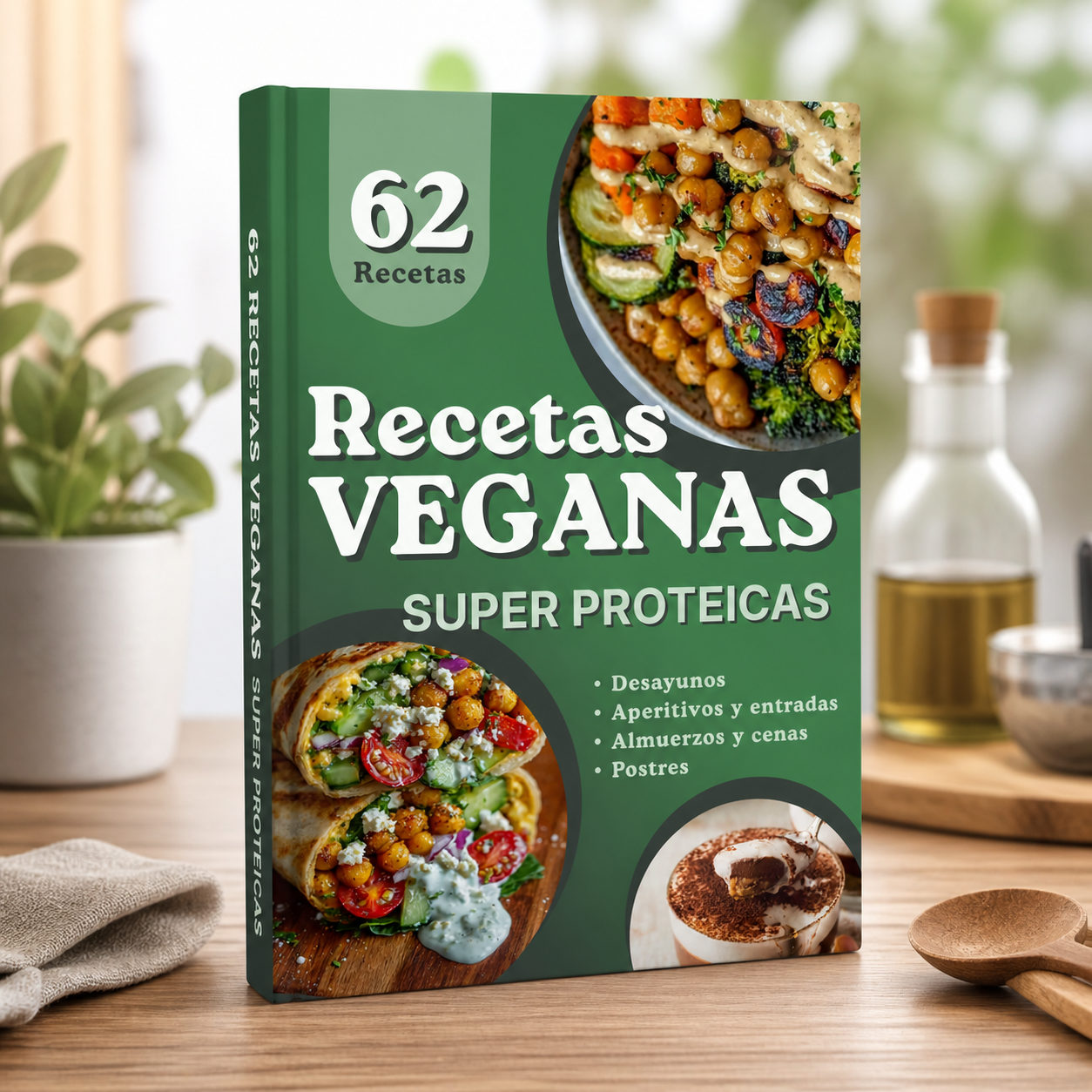 EBOOK: 62 RECETAS VEGANAS SUPER PROTEICAS + 4 BONOS DE REGALO
